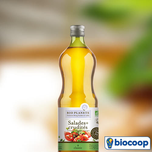 Huile du mois de juillet : huile mélange salades et crudités Bioplanète